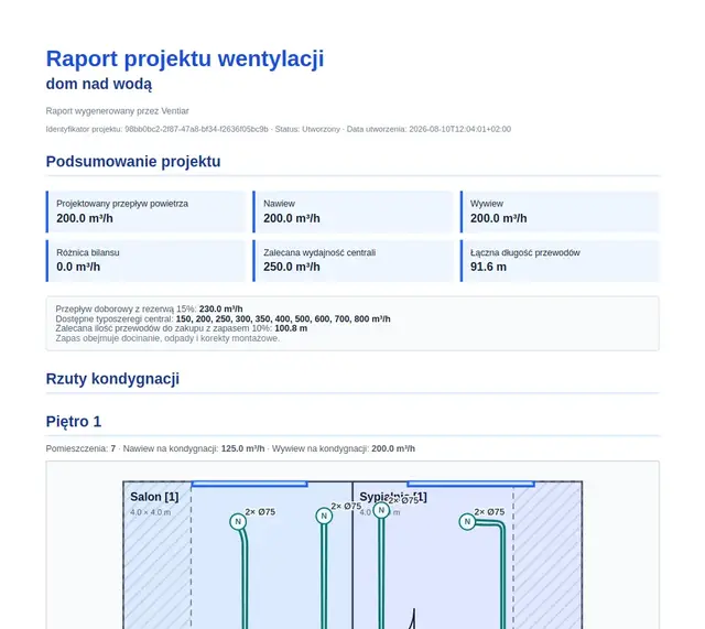 Podgląd wyników projektu